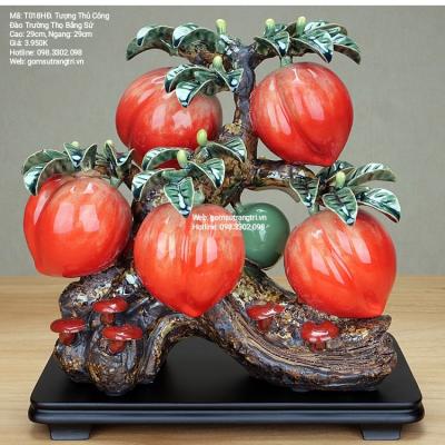 Tượng sứ, tượng cây đào, tượng đào bằng sứ, tượng trung quốc, gốm sứ trung quốc, gốm sứ giang tây,